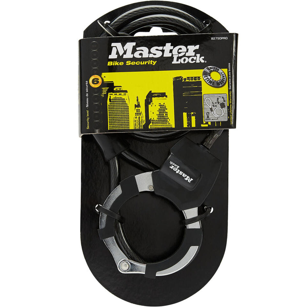 Cable with padlock Master Lock Black-6