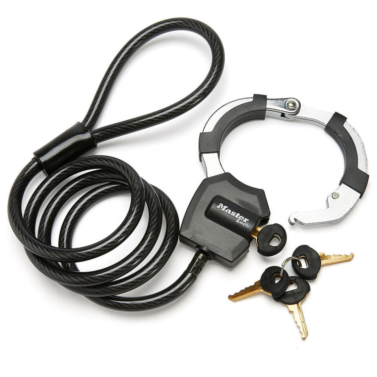 Cable with padlock Master Lock Black-1
