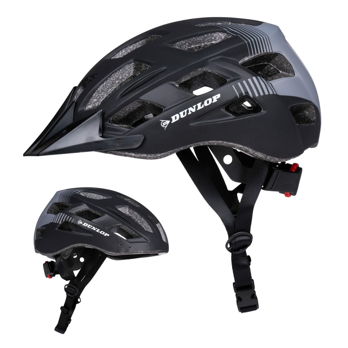Adult's Cycling Helmet Dunlop M Black LED Light-0