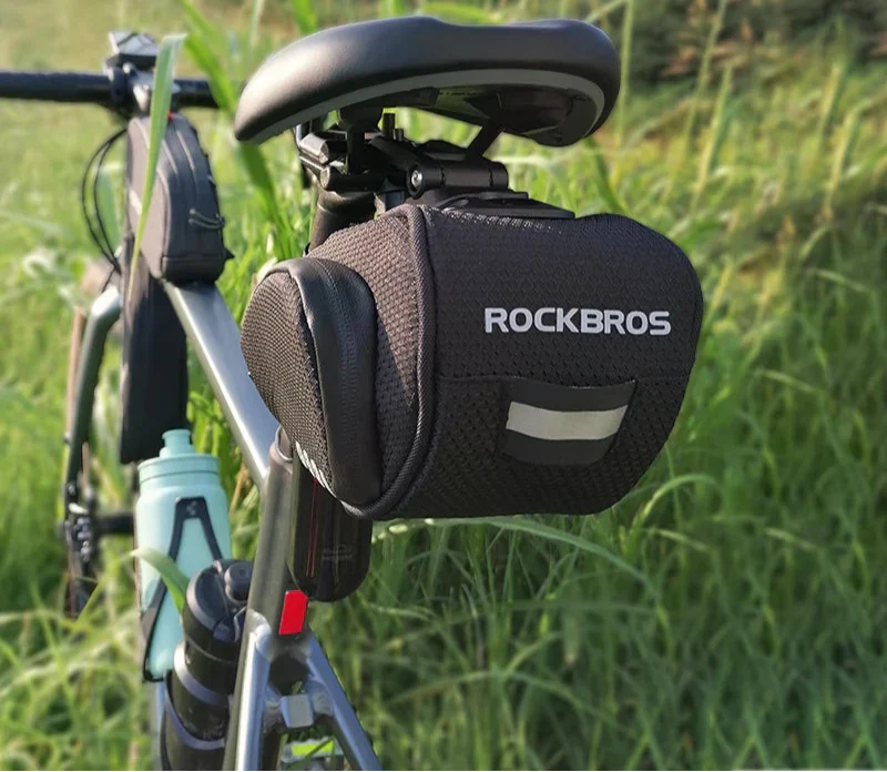 Rainproof Shockproof Bike Saddle Seatpost Bag Black-4